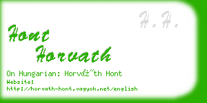 hont horvath business card